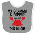 thumbnail image 3 of Inktastic Grammy and Poppop Grandson Boys Baby Bib, 3 of 4