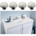 thumbnail image 1 of 4 Pcs Self-Stick Resin Cabinet Knobs Pull Handle Shell Shape Drawer Auxiliary Pulls Handle Helper Kitchen Sliding Door Window Wardrobe Handle Sticker Cupboard Knobs (White), 1 of 5
