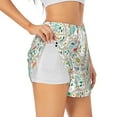 thumbnail image 3 of Lsque Hand Drawn Cars Trucks Buses And Roads Printed Women's Running Shorts with Liner Pockets,Elastic Quick Dry Workout Athletic Gym Yoga Shorts,Womens High Waist Shorts-Large, 3 of 9
