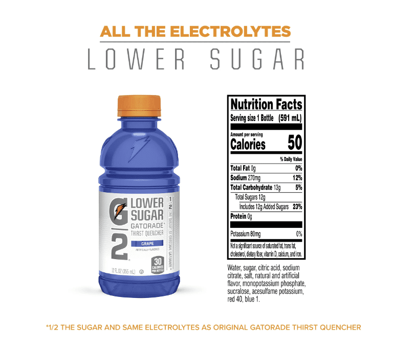 Gatorade G2 Low-Calorie Sports Drink, Grape Flavor, 20 fl oz Bottles (12 Pack) – Electrolyte Thirst Quencher for Rehydration & Hydration Support, Bundled with Vallary Ice Towel for Cooling Relief