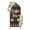 Black, Brown, White, variant on Coffee Time Arch Backdrop Cover 4FT, Vintage Farmhouse Coffee Beans Black Plaid Spandex Fitted Stretchy Arch Stand Covers, Round Top Chiara Backdrop Cover for Wedding Party Birthday Baby Shower