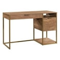 thumbnail image 1 of Sauder International Lux Mid-century Engineered Wood Desk in Brown, 1 of 3