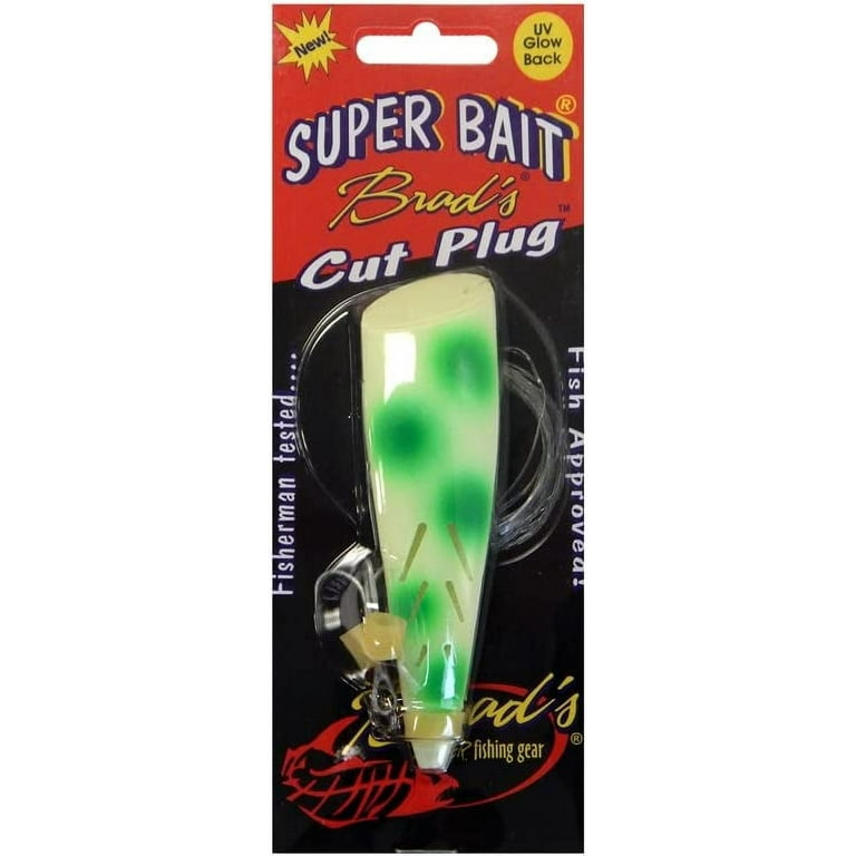 Brad's Killer Fishing Gear Super Cut Plug, Glow Green Dot, 2-Pack