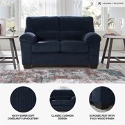 Signature Design by Ashley Furniture SimpleJoy Navy Loveseat