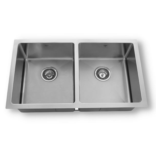 ONEX® Undermount Double Bowl 32"X18"-8"d Stainless Steel Square Kitchen Sink OU3218-SQR