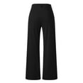 thumbnail image 6 of EDFBUYKRS Female Women Pants Casual Womens Tall Pants 34 Inseam Women's Wide Leg Drag Pants Straight Suit Pants High Waist Loose Casual Pants L, 6 of 9