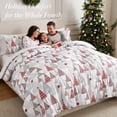 thumbnail image 5 of Southshore Fine Living, Inc. Comforter Cal King w/ Pillow Shams - Christmas Tree Print, Red & Grey, 5 of 9