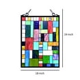 thumbnail image 5 of CHLOE Lighting PICASSO Tiffany-glass Rectangle Window Panel 18x24, 5 of 6