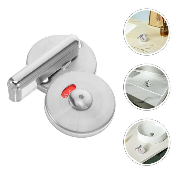HOOWIFFY 2-Pack Bathroom Door Lock with Clear Vacant Occupied Indicator, Commercial Grade Steel, Easy Installation