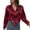 Wine, variant on Silky Button-Down Blouse Solid Color Temperament Top Women Silky Soft Shirt Versatile Breathable for Us Casual Workwear