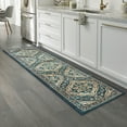 thumbnail image 2 of Mainstays Traditional Persian Teal Print Indoor Hallway Runner Rug, 2'x8', 2 of 6