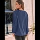 thumbnail image 5 of Camisas de Larga para Mujer, Blusas de Encaje, Ropa Informal de Negocios, Moda de Otoño, Blusas Tejidas Y2k Azul Marino L, 5 of 8