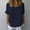 Navy, variant on Babysbule Womens Summer Tops Women's Casual Cotton And Linen O-Neck Solid Short Sleeves T-Shirt Blouse Tops