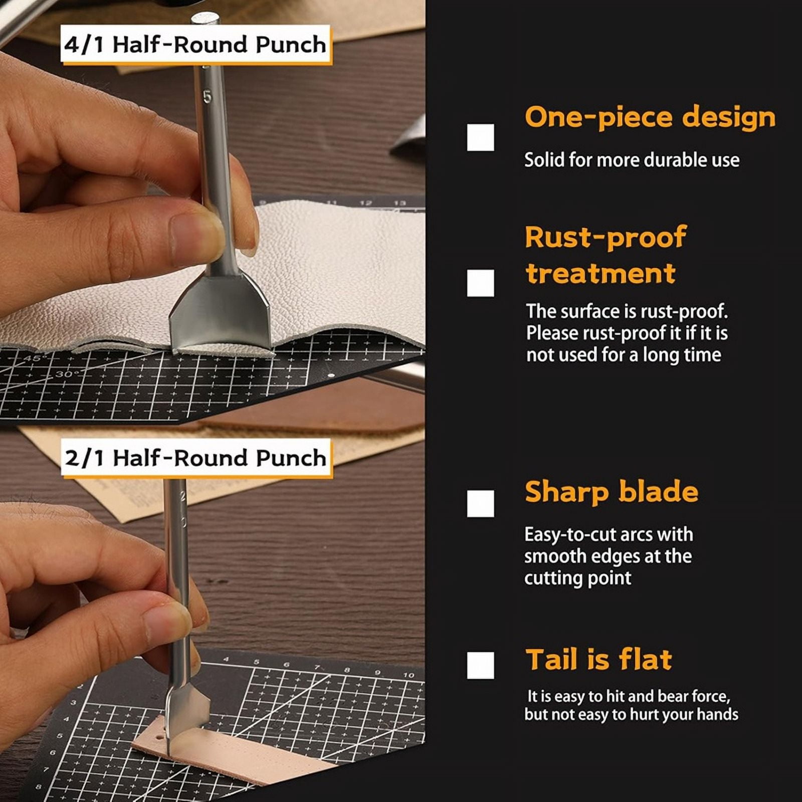 1 set x leather corner punch-As Shown