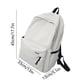 thumbnail image 3 of Mochila de viaje al aire libre | Mochila grande y de moda para portátiles para estudiantes | Lona y poliéster, negro/blanco | Correas ergonómicas | 17.7x13x5.1 in | 1 unidad, 3 of 6