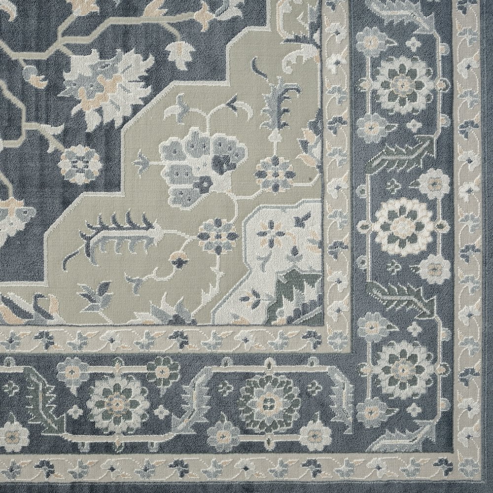 LR Home Imagine Durable Performance Area Rug Indoor in Blue/Blue, 5'3" x 7'6"
