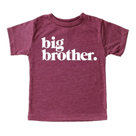 

Bold Promoted to Big Brother Period Sibling Reveal Shirt for Boys Sibling Outfit Vintage Burgundy Shirt