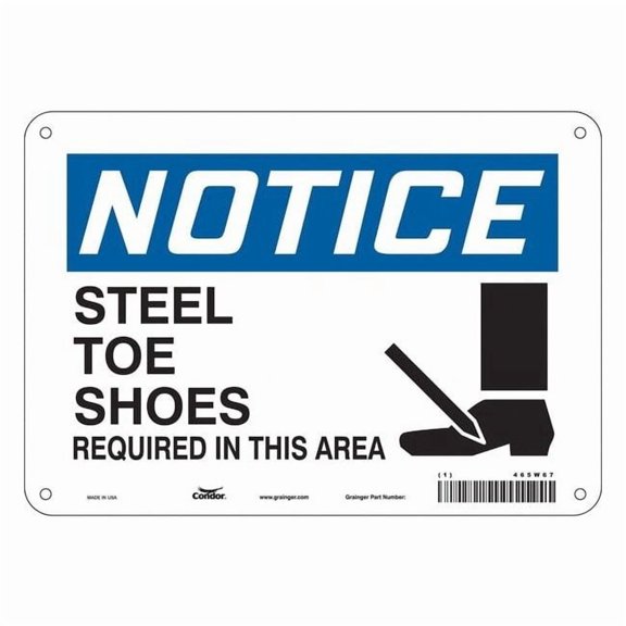 Condor Safety Sign,7 in x 10 in,Aluminum 465W67