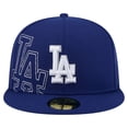 thumbnail image 2 of Men's New Era Royal Los Angeles Dodgers Yarn Stitch 59FIFTY Fitted Hat, 2 of 6