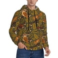 thumbnail image 2 of Sikiie Autumn Leaves Owl Squirrel Men's Hoodie, Essentials Hoodie, Sweatshirt, Pullover Hooded Sweatshirt for Men-Large, 2 of 7