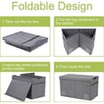 thumbnail image 4 of VICTORICH Extra Large Children's Collapsible Toy Storage Fabric 32 gal Kids Room Toy Chests, Gray, 4 of 8