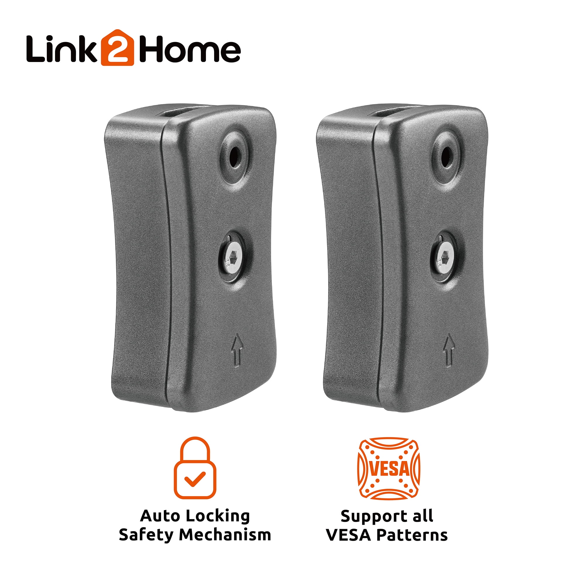 Link2Home Premium Fixed TV Wall Mount for Any TV Types and Sizes up to 90 in. Can be Mounted Directly on The sheetrock /plasterboard Walls, No Studs Required. up to 150 lbs. VESA Patterns 100/800.