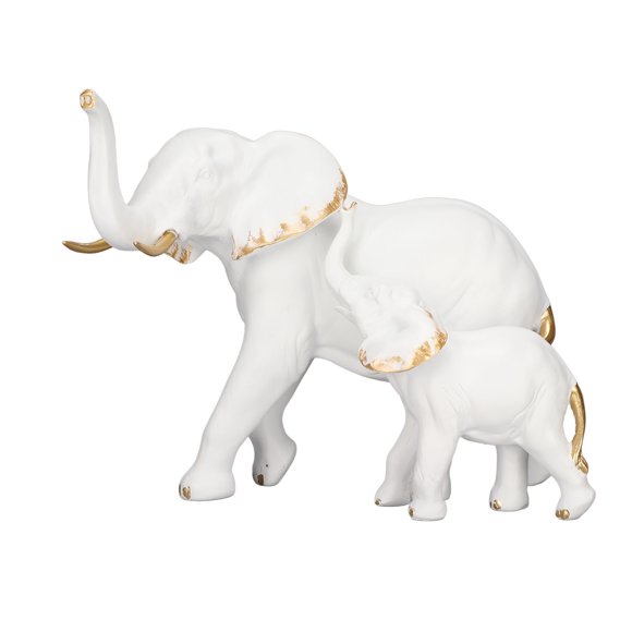 Figuras de elefante para madre y bebé, estatua exquisita de elefante de resina para decoración del hogar