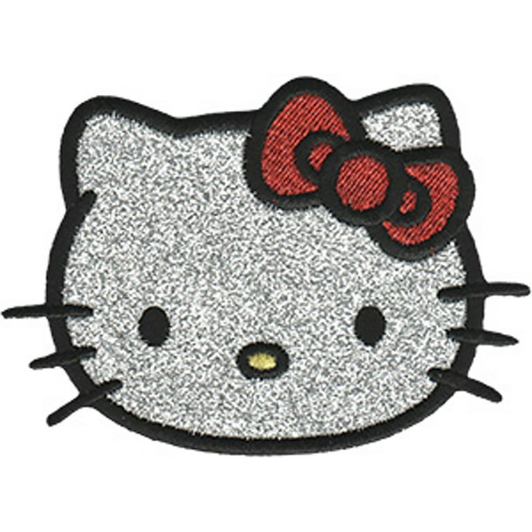 C&D Visionary Hello Kitty Patch-Hello Kitty Headshot W/Glitter 