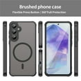 thumbnail image 2 of YEYKX Magnetic for Samsung Galaxy A55 5G Case [Compatible with MagSafe] [Military Grade Drop Protection] Translucent Matte Shockproof Phone Case,Black, 2 of 8