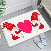Chmadoxn Valentine's Day Door Mat, Valentines Day Decorations, Romantic Red Pink White Heart Pattern Welcome Mat Non-Slip Entrance Door Rugs for Indoor Outdoor Home Bathroom Decor, 16.5 x 29 Inch