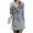 Gray, variant on Women's Wool Coat Korean Double-breasted Mid-length Woolen Coat With Collar with Fashionable Design for Winter Warm and Chic Look,Black L