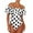 White, variant on Women Swimsuits One Piece Double Layer Polka Dot One Shoulder,Black,M
