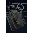 thumbnail image 6 of Case for Samsung Galaxy S22 Ultra with Magnetic Attraction 360° Ring Stand Cover for Samsung Galaxy S22 Ultra with Screen Camera Protector Hard PC TPU Case Blue, 6 of 8