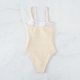 thumbnail image 4 of Gibobby Traje de Baño Sexy Bikini Trajes de baño para mujer Traje de baño con curvas Lindo Sexy Un hombro Corte Traje de baño fruncido(Beige,G), 4 of 5