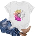 thumbnail image 5 of Tnhcen Women's Summer Personalized Floral Print Cotton T-Shirt - Loose Fit Breathable Basics Plus Size S-2XL Casual Summer Tops, 5 of 5