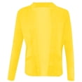 thumbnail image 3 of Women's Blazers and Suit Jackets Yellow Casual Professional Pocket Blazer Women's Solid Color Work Outerwear WCJM Women Blending Coats, 3 of 3