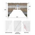 thumbnail image 6 of Nautical Anchor Kitchen Curtains Swag Valance for Windows/Bathroom/Cafe, Vintage Abstract Brown Gray Wooden Grain Rod Pocket Drape Panel Swag Curtains Valance for Bedroom/Living Room 56"x36", 6 of 6
