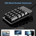 thumbnail image 4 of Teclado numérico con cable USB de 19 teclas Teclado numérico manual mecánico para PC portátil, 4 of 9