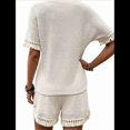 thumbnail image 2 of Conjunto de Dos Piezas con Flecos Texturizados para Mujer, Top y Pantalón Corto con Diseño de Gofre, Color Albaricoque XL, 2 of 6