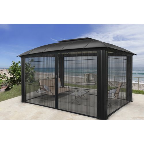 Siena 12x12 Hard Top Gazebo with Sliding Screen