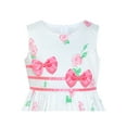 thumbnail image 5 of Girls Dress Pink Casual Rose Flower Double Bow Tie 4-5 Years, 5 of 7