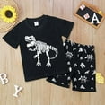 thumbnail image 5 of MEZZALL Boys Dinosaur Outfits Sets Glow In The Dark Print T-Shirt And Shorts 2PCS Summer Casual Play Clothes For Toddlers Comfortable Elastic Fabric 3-4 Years Cozy Kids Wear, 5 of 5