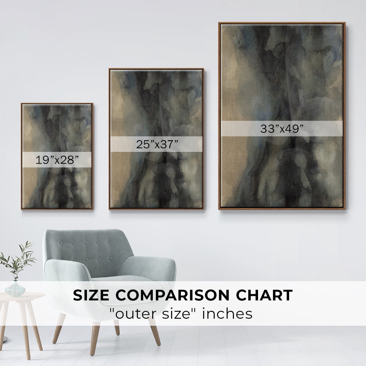 The Winter Framed Premium Gallery Wrapped Canvas - Ready to Hang - 27 x 41 - Walnut Floating Frame