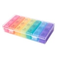 thumbnail image 2 of Organizador de píldoras , caja recordatoria compacta, 21 compartimentos, divisor grande desmontable, caja de medicamentos para cápsulas de Salvador Dispensador de cajas de medicamentos, 2 of 10