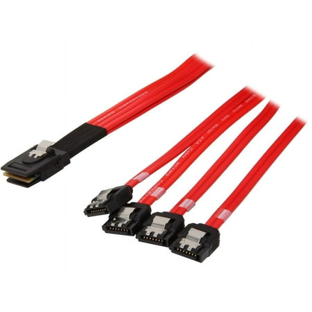 UPC: 0065030846998 | StarTech.com Model SAS8087S4100 39.4  (1m) Serial Attached SCSI SAS Cable – SFF-8087 to 4x Latching SATA