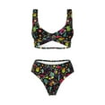 thumbnail image 4 of Daiia Colorful Geometric Figures Women's Bikini Set Two Piece Swimsuit High Waisted Bikini Adjustable Straps Bikini Perfect for Beach, Pool, and Summer Vacation-Medium, 4 of 9