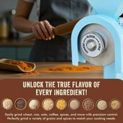 Mountain Essentials Manual Hand Grain Mill Blue for Dry Grains Hand Operate Food Grinder Manual Kitchen Flour Mill Wheat and Corn Grinder, Grain Mill For Home, Domestic Use