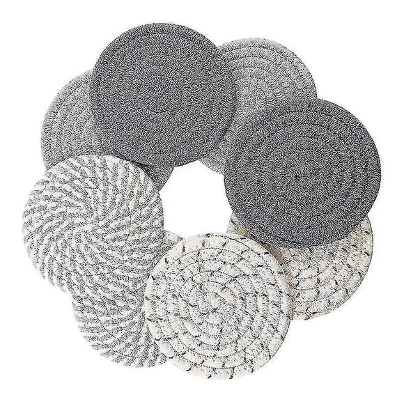 8 Pcs Drink Coasters With Holder, 4 Colors Absorbent Coasters