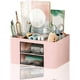 thumbnail image 1 of 1 organizador de escritorio (rosa), portalápices multifunción con 7 compartimentos, organizador de papelería con cajón, mesa de plástico para suministros de oficina ER, 1 of 5