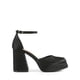 thumbnail image 2 of Zapatos de Tacón Alto con Plataforma Gruesa para Mujer DREAM PAIRS en Satén Negro, 2 of 7